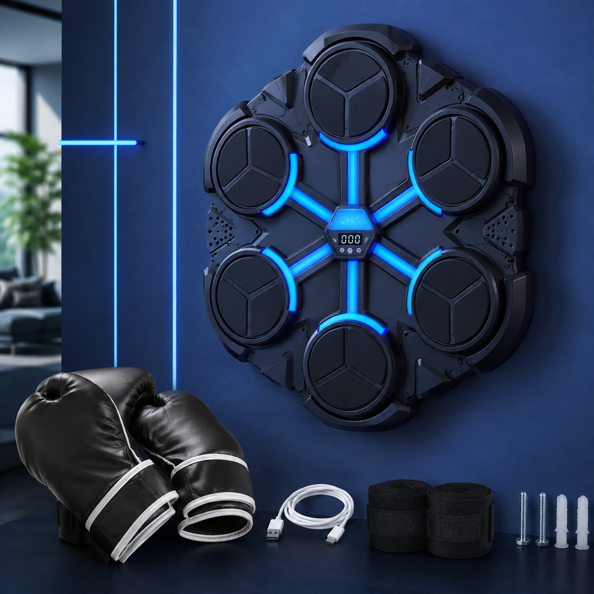Smart Boxing Target Machine - Interactive Home Workout Trainer